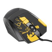 Sarapandan Dual Mode for Enhanced PC Gaming Experience Optical USB Gaming Mouse with Yellow LED Backlight