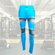 thumbnail image 4 of Leggings con estampado de jeans Legging elástico de cintura alta Pantalones delgados transpirables (azul L), 4 of 8