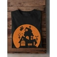 thumbnail image 3 of Happy Halloween. Spooky House T-Shirt Men -Image by Shutterstock, Male Large, 3 of 4