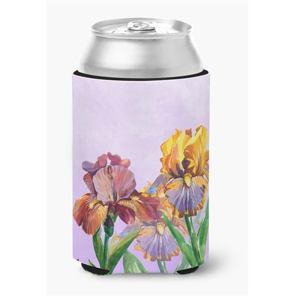 Purple & Yellow Iris Can or Bottle Hugger