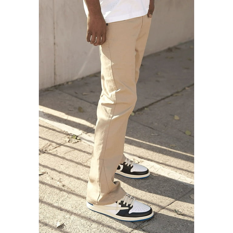 Victorious Men's Basic Essential Flared Jeans Khaki 30