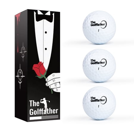 MyMealivos 3-Pack The Golffather Balls, Golf Gifts for Father and Grandpa, Unique Joke Gift for Father's Day, Birthday, Christmas