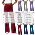 thumbnail image 4 of UKHCCC Women's Yoga Pants Flared with Pockets High Waisted Solid Trousers Casual Workout Lounge Bootcut Stretchy Cotton Soft Comfortable Daily Activewear S-2XL, 4 of 9