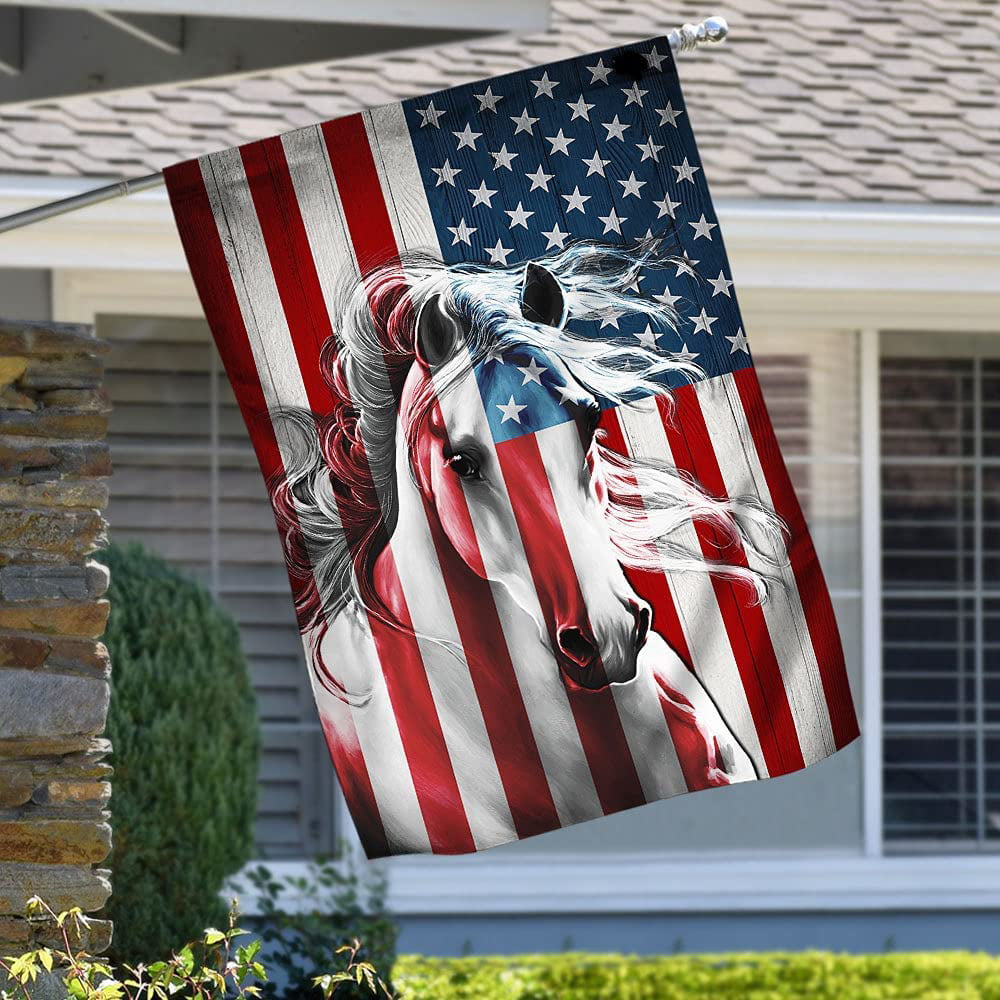 Horse American Love Horse Decoration Flag House Flag 