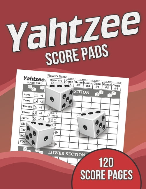 yahtzee score pads 120 score pages large print size 85