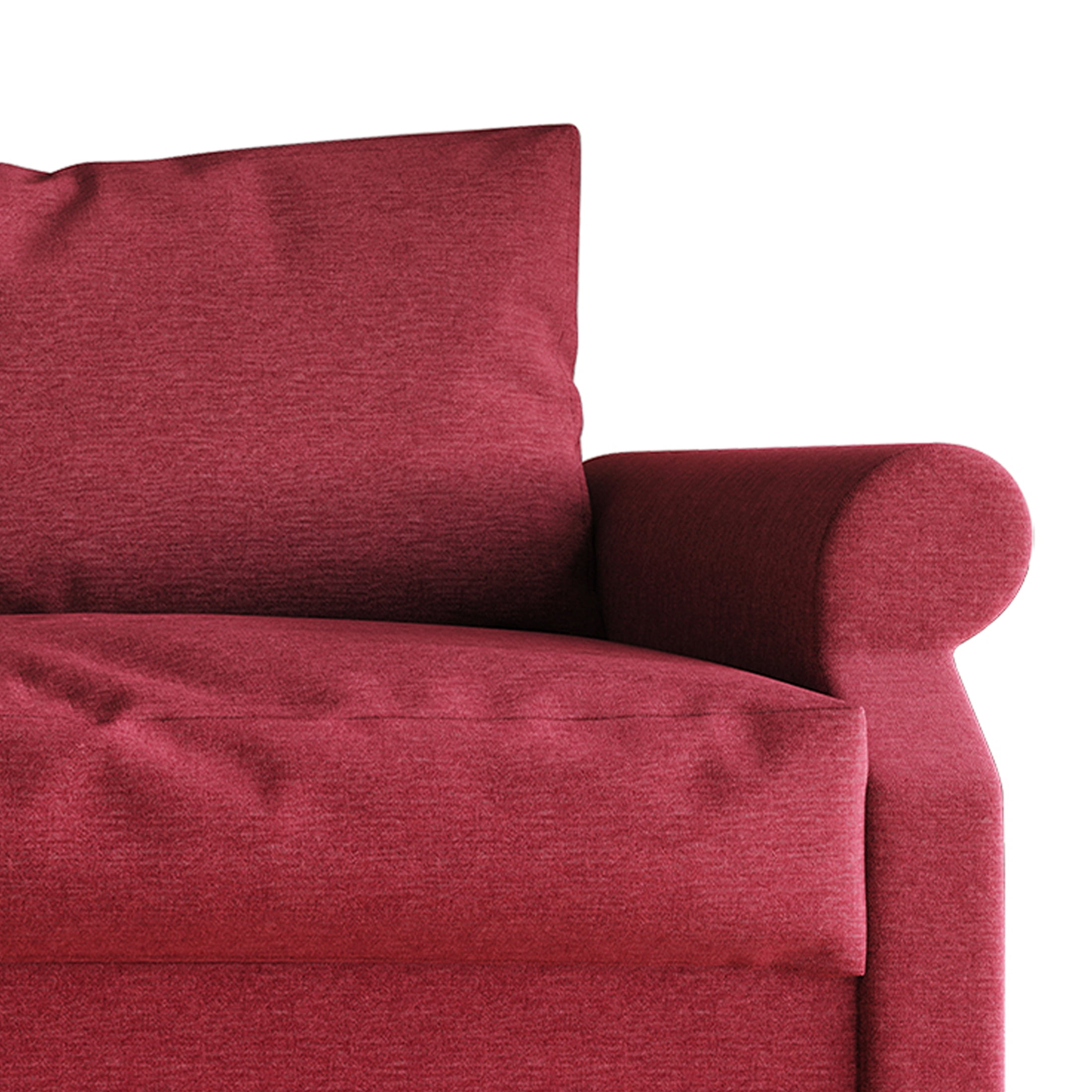 Castle Place Linen Upholstered Loveseats, Red