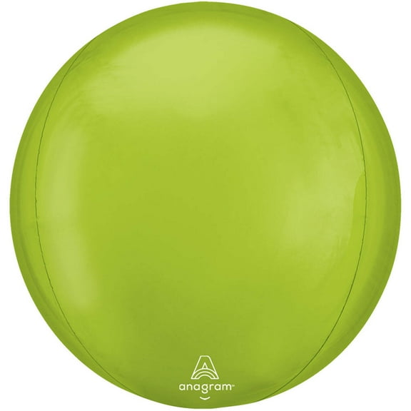 16 inch Anagram Vibrant Green Orbz Foil Mylar Balloon - Party Supplies Decorations