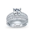 thumbnail image 5 of Bling Jewelry Womens 3CT Art Deco Style Princess Cut Solitaire CZ Wedding Ring Set Sterling Silver, 5 of 7