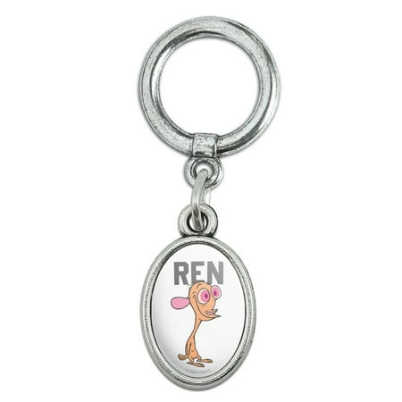Ren and Stimpy Show Collegiate Ren Shoe Sneaker Shoelace Oval Charm Jewelry