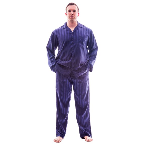 Up2date Fashion's Men's Striped Satin Pajamas