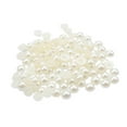 thumbnail image 3 of 100Pieces Flatback Half Round Pearl Bead Scrapbook Decor Craft - White, 3 of 8
