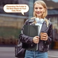 thumbnail image 2 of ZOUYUE 24 Pockets Expanding File Folder,Black Desktop Accordion Folders Document Storage Organizer with Expandable Cover (A4/Letter Size), 2 of 8