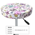 thumbnail image 4 of Kll Summer With Flamingo Round Bar Chair Cushion Cover 12 Inch,Bar Stool Protector With Elastic, Soft Washable, 4 of 7
