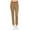 Khaki, variant on Women's Cotton Spandex Twill Long Pants with Belt