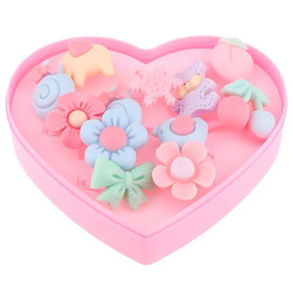 Juguete de anillos de para niñas pequeñas,Lindos anillos de joyería en caja para ,Los fingen jugar anillos de ,Vestir Juguetes Anillos para Niñas,Suministro de CUTICAT Juguete de anillos de dedo para niñas pequeñas