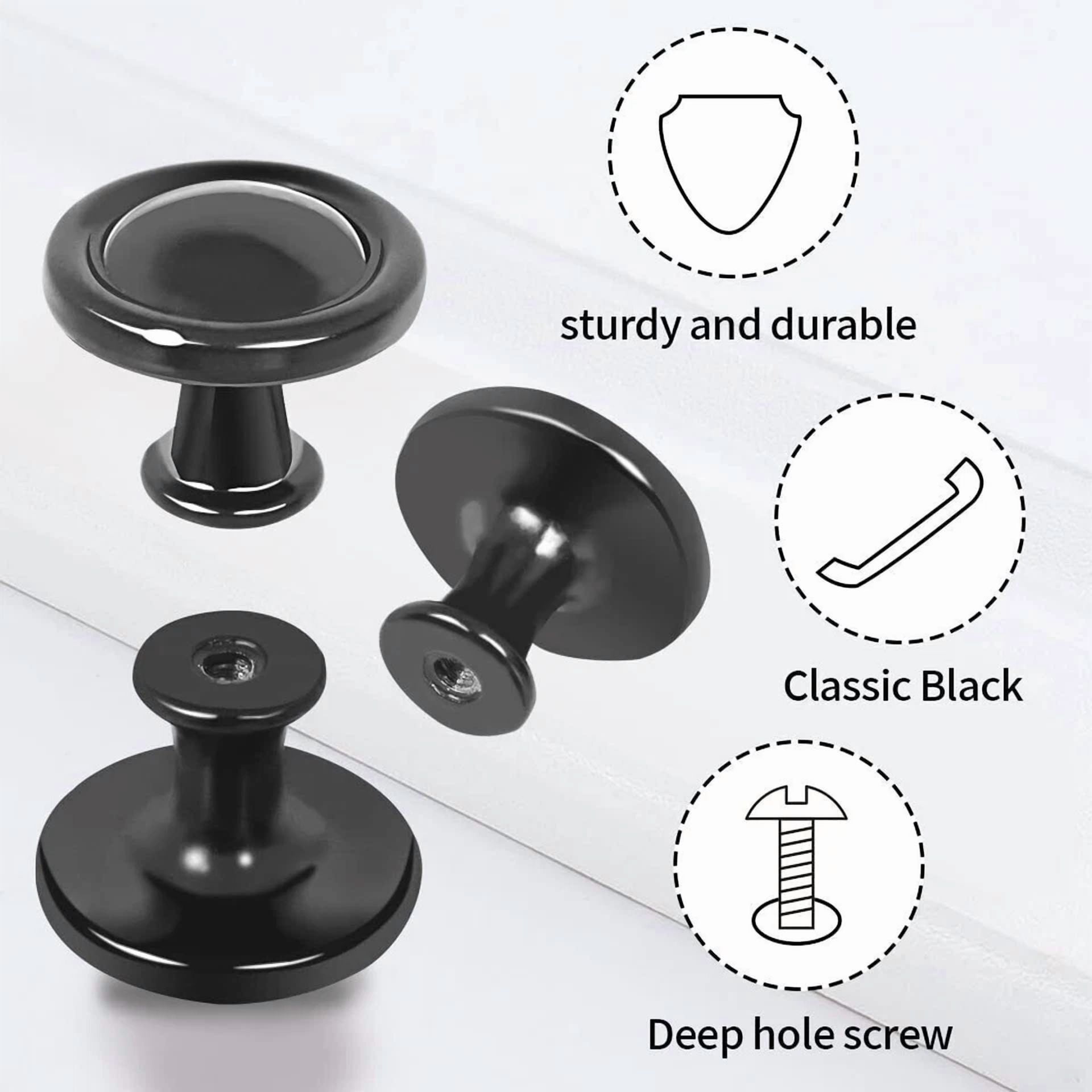20 X Cabinet Knobs Stainless Steel Door Handles Drawer Kitchen Pulls Matte Black