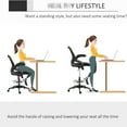 thumbnail image 3 of Office Chair With Lumbar Care, Flip-up , Adjustable Seat Height, Black Hue Mesh Drafting Seat, Comfortable, & Footrest, 3 of 5