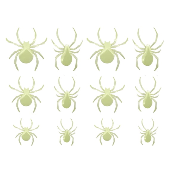 1 Set Eye-catching Wall Sticker Add Feeling PVC High Stickiness 3D Spider Bat Window Decal for Home