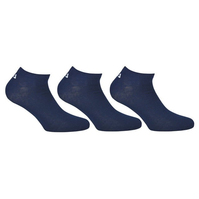 FILA Zapatillas Invisibles calcetines unisex, 3 pares - calcetines cortos, logo cintura, uni, 35-46 Azul Marino 43-46 (9-11 UK)
