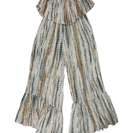 Free People Womens Tie-Dye Stripe Jumpsuit, Multicoloured, X-Small