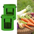 thumbnail image 3 of Bolsas de cultivo, paquete de 2 bolsas para plantar, macetas de tela, bolsas de tela transpirables de primera calidad para contenedor de patatas/plantas con asas y ventana de velcro Adepaton 2033351-3, 3 of 9