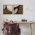 thumbnail image 3 of Stupell Industries Classic Abstract Neutral Shape Abstract Painting Gold Floater Framed Canvas Art Print Wall Art, 18 x 18, Set of 2, 3 of 10
