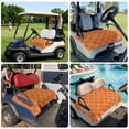 thumbnail image 6 of Golf Cart Seat Covers for 2 Seater,Orange Stripes Microfiber Cart Seat Towel Blanket,Simple Geometric Modern Monochrome Absorbent Breathable Non Slip Bench Seats Protector for Golf Course 51"x31", 6 of 9