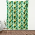 thumbnail image 4 of Ambesonne Forest Fabric by the Yard Upholstery, Vintage Jungle Landscape Art, 3 Yards, Fern Green and Laurel Green, 4 of 5