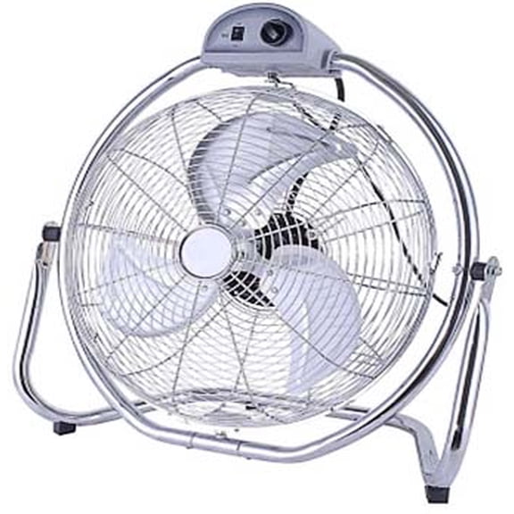 20" Ind Grade Oscillating High Velocity Fan - Chrome Grill