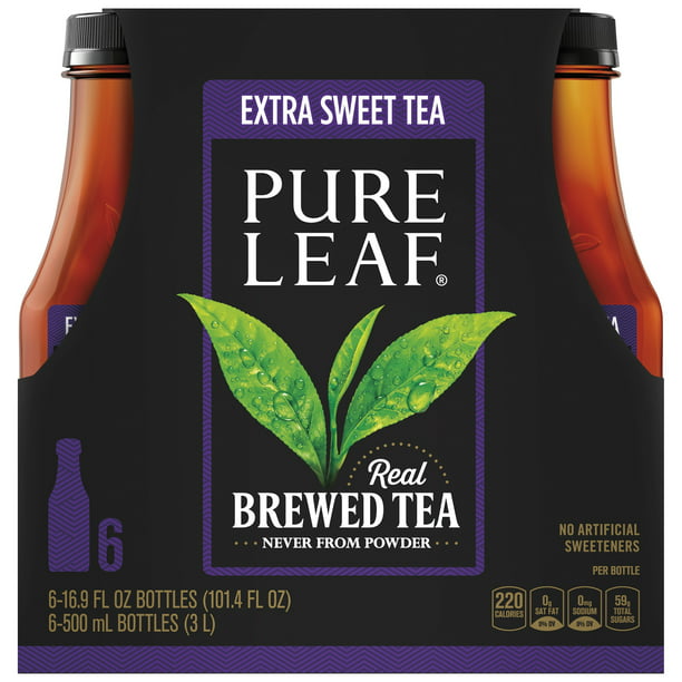 Pure Leaf Extra Sweet Tea, 16.9 oz Bottles, 6 Count