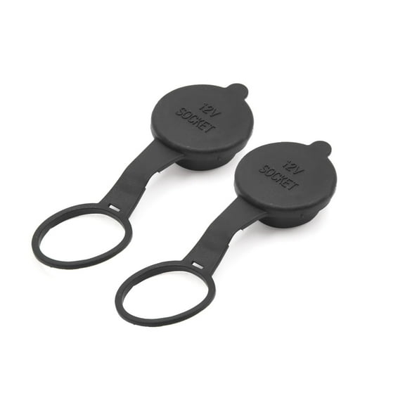 2pcs Black Car Cigarette Lighter Socket Waterproof Cover Cap 12V Outlet Lid