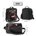 thumbnail image 2 of Honeii Playful Baby Hippo Splash Print Insulated Lunch Bag, Reusable Lunch Box for Adult, Leakproof Cooler Bag for Work Office Travel Picnic, 2 of 7