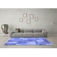 thumbnail image 3 of Ahgly Company Indoor Square Patchwork Blue Transitional Area Rugs, 3' Square, 3 of 4