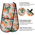 thumbnail image 4 of Dailycode Double Sided Oven Mitt with Loop Heat Resistant Kitchen Long Potholders 7" x 35" Peach Fruit, 4 of 6