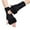 Black, variant on WREESH Women's Solid Color Knitting Fleece Half Finger Gloves Fashionable Keep Warm Winter Gloves Black