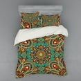 thumbnail image 1 of Mandala Duvet Cover Set, Pattern Style Eastern Medieval Motifs Oriental Ethnic, Bedding Set with Shams and Fitted Sheet, 3 Sizes, by Ambesonne, 1 of 3