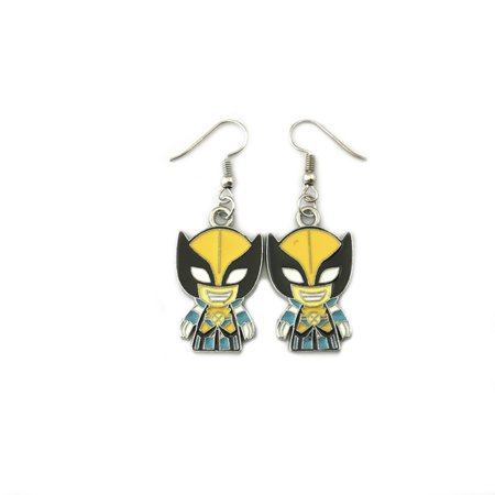 Superheroes Marvel Wolverine Chibi Style Dangle Earrings In Gift