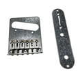 thumbnail image 3 of BELOVING Saddle Bridge Plate with 2 Dome Knobs Hardtail Bridge for Musical Instrument silver, 3 of 10