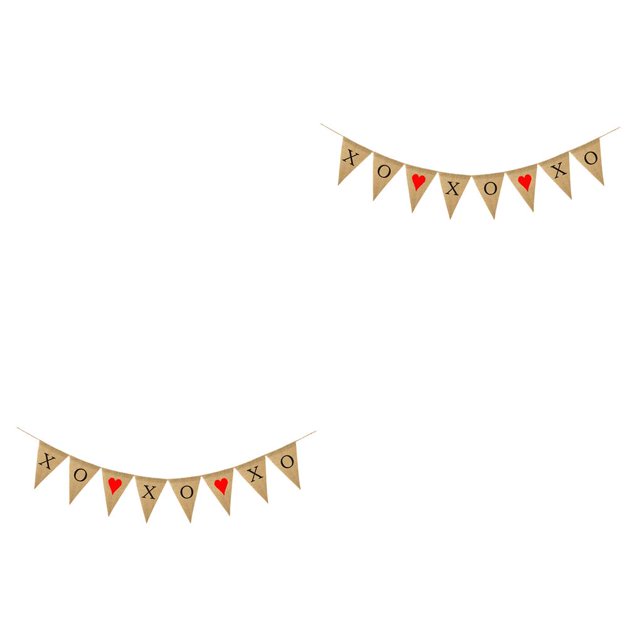 Yuarrent Decoración del Día de San Valentín, pancartas colgantes románticas, adornos para interiores, pancartas de estilo Simple, colgante, bandera de Type2 NO2 Yuarrent CBP209254