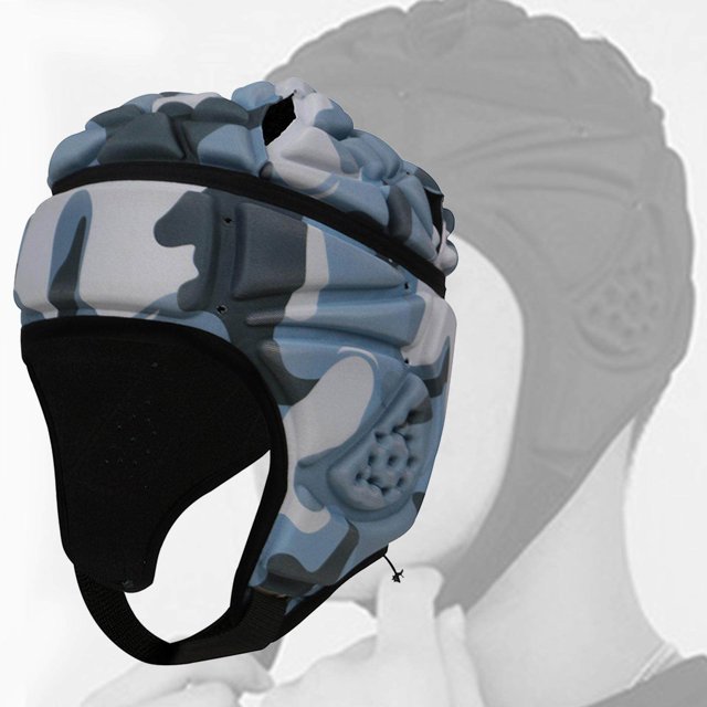 kurtrusly EVA Goalkeeper Rugby Soccer Football Helmet Rugby Hat Soccer Goalkeeper Baseball Head Protector Guard Colorful Camouflage