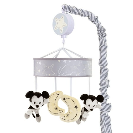 UPC: 0084122810501 | Disney Baby Mickey Mouse Gray/Yellow Musical Baby Crib Mobile by Lambs & Ivy
