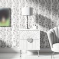 thumbnail image 2 of 1 Roll, Modern Leaves Branch Wallpaper, Black And White, Simple Nordic Thick Peel And Stick, Refrigerator Speaker Dryer Cabinet Oven Appliance Furniture Room Background Kitchen Renovation Wallpaper,, 2 of 5