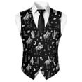 thumbnail image 4 of Uorisanigo White Cowboy Print Men's Suit Vest Size 4XL V Neck Mens Vests Casual Dress Lightweight with Pockets Waistcoat Casual Vest Fashion for Men, 4 of 7