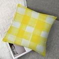 thumbnail image 7 of BANET Yellow and White Throw Pillow Cover Set of 2, Checkered Pattern Picnic Design Inspired Classic Image, Decorative Square Covers for Couch Bed &amp; Sofa, Yellow White 18x18in, 7 of 7