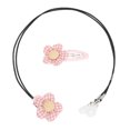 thumbnail image 2 of Sound Aid Clip Holder Plaid Flower Sound Amplifier Hanging Rope Lanyard Clip Lost Prevention Protector Rope Pink Binaural, 2 of 6