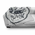 thumbnail image 3 of Anchor Soft Flannel Fleece Throw Blanket, Vintage Style Nautical Pirate Skull and Whale Design Ship Marine Image, Cozy Plush for Indoor and Outdoor Use, 50" x 70", Dark Blue White, by Ambesonne, 3 of 6