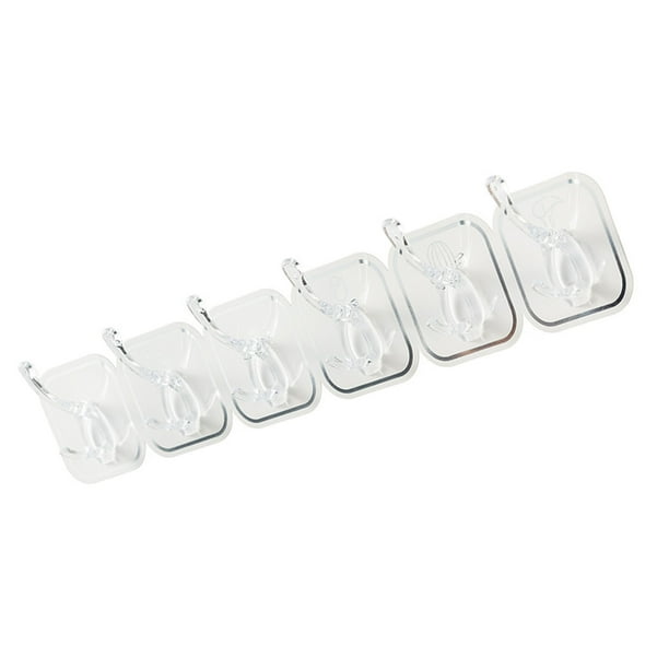 Gancho adhesivo acrílico Ganchos de pared Gancho adhesivo para colgar Ganchos adhesivos 6PCS Gancho adhesivo acrílico Montaje en pared Sin perforación sin rastro Fuerte ANGGREK Otros
