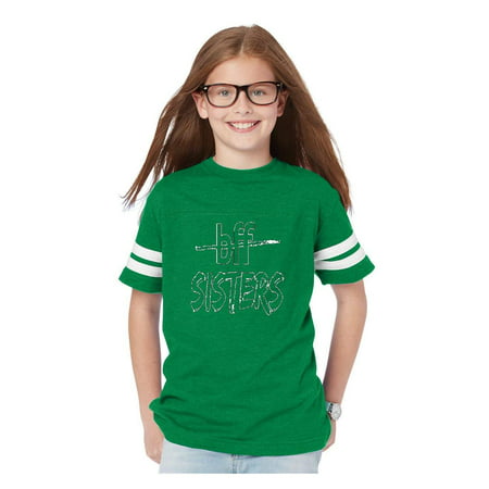 BFF Sisters Best Friends Forever Youth Football Fine Jersey (Best Sports Jerseys Of All Time)