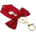 thumbnail image 4 of FELTECHELECTR 1Pcs Red Bowknot Keychain Bag Pendant with Zinc Alloy Ribbon, 4 of 8