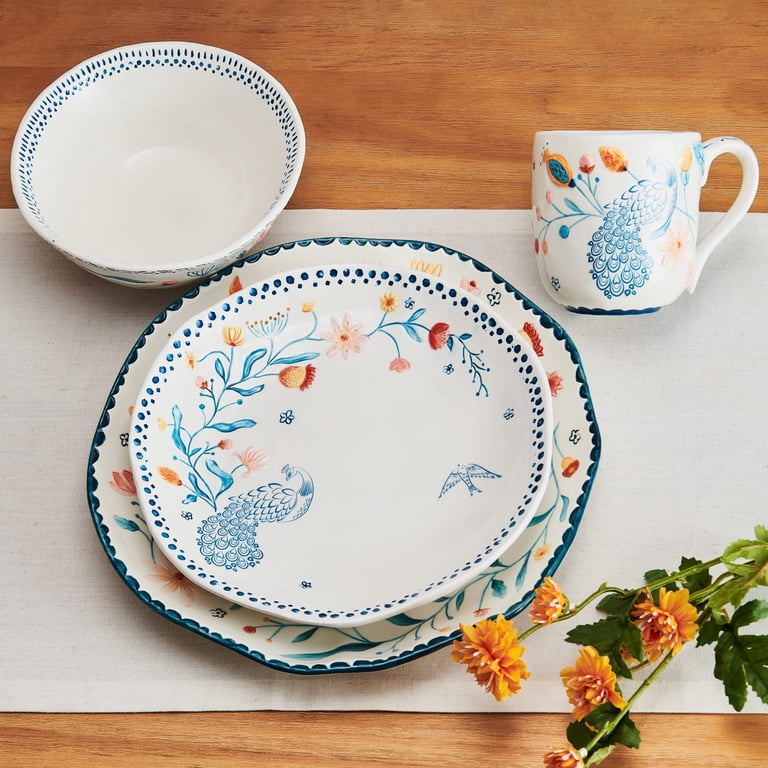 Fitz and Floyd Gracie 12-Piece White Earthenware Tableware Set